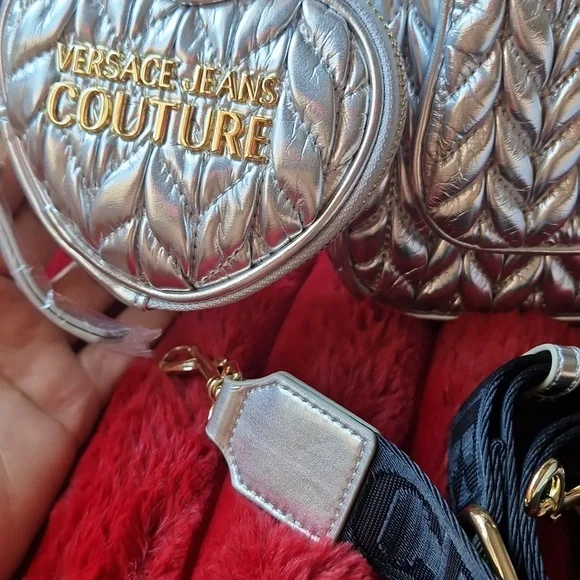 Versace Jeans Couture Silver Quilted Women's Bag - Picture 2 of 12